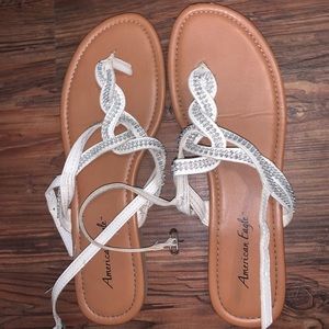 white american eagle sandals